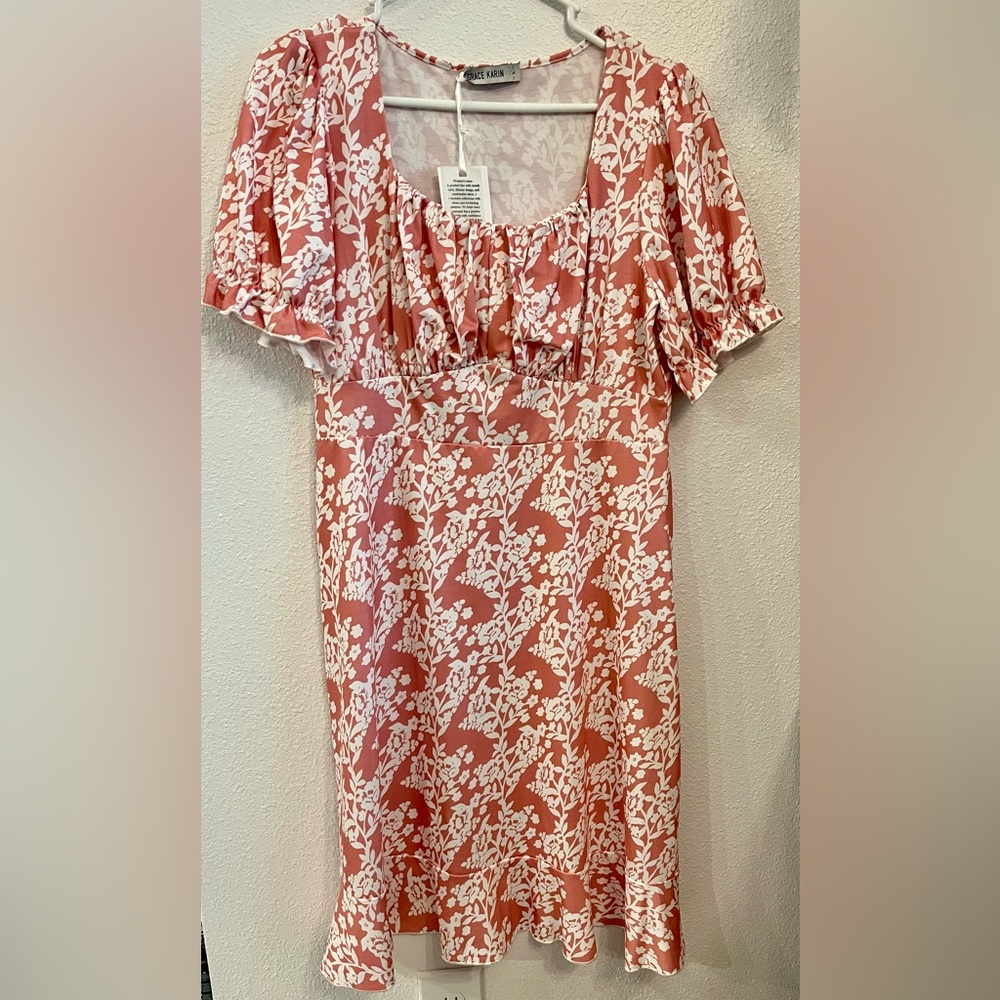 Grace Karin dress with ruffles on sleeves and hem